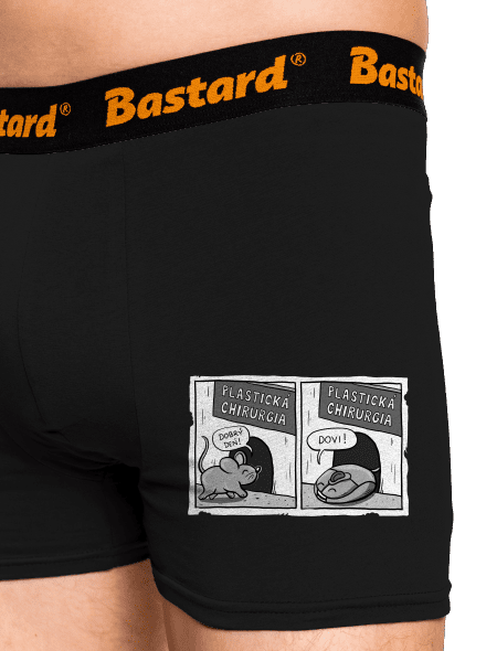 Myš na plastike boxerky Black