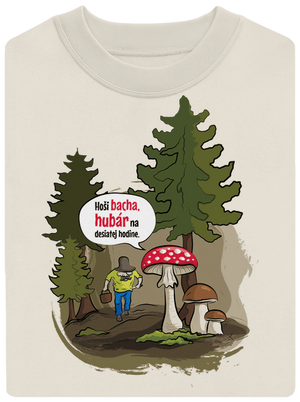 Bacha hubár unisex mikina bez kapucne Off White