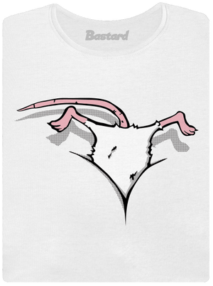 Myš vo výstrihu dámske tričko White