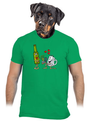 Láska k pivu pánske tričko Kelly Green
