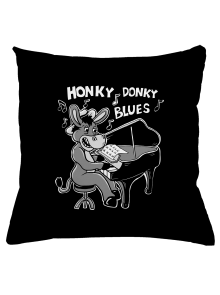Honky donky blues vankúš Black