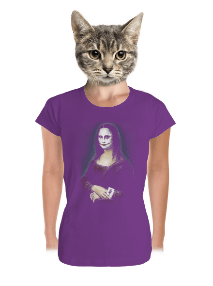 Mona Joker Lisa dámske tričko prémium Purple
