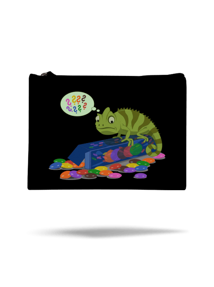 Zmätený chameleón taštička Black