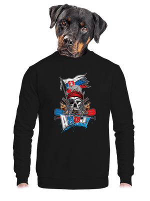 Ahoj unisex mikina bez kapucne Black