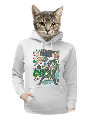 Cesta dámska mikina klokanka White