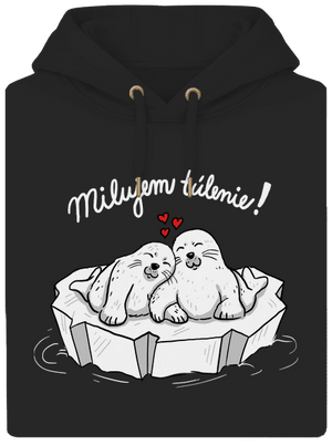 Milujem túlenie unisex mikina premium Dark Black