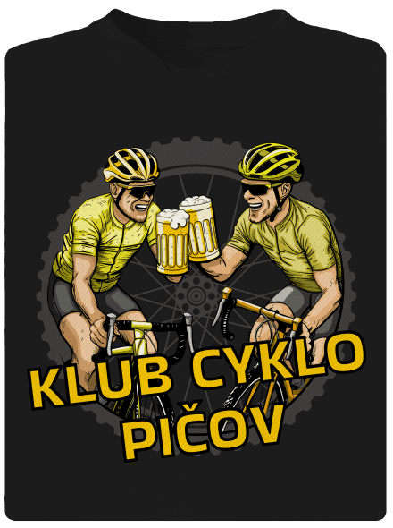 Klub cyklo pičov pánske športové tričko Black