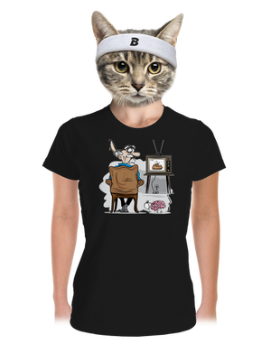 TV News dámske športové tričko Black