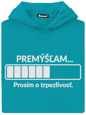 Premýšľam detská mikina klokanka Hawaiian Blue