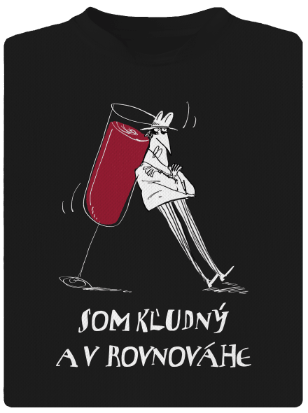 Pokojná rovnováha pánske športové tričko Black