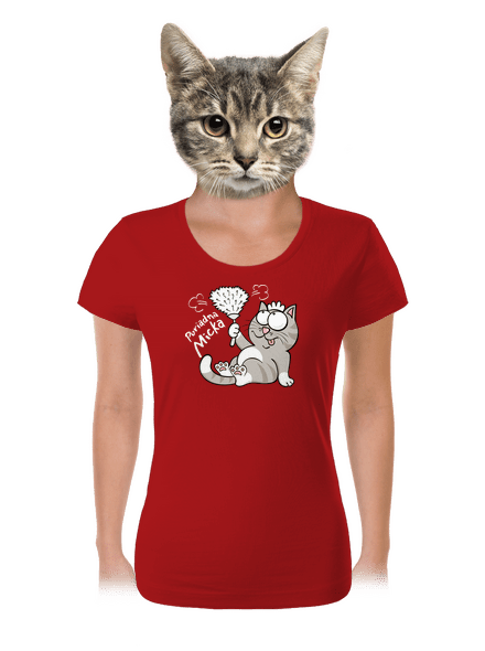 Macko a Micka dámske tričko Red Mal