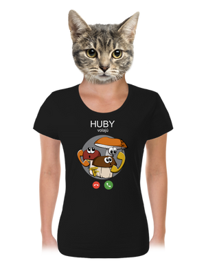 Huby volajú dámske tričko Black