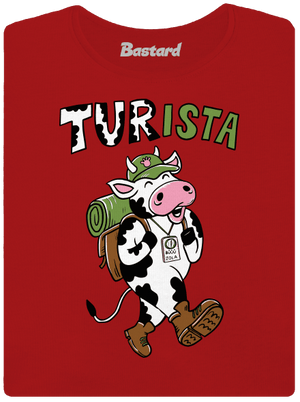 Tur na cestách dámske tričko s lemom Red Mal