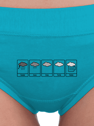 Predpoveď počasia dámske nohavičky Turquoise