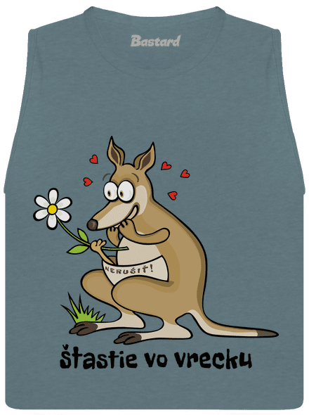 Šťastie vo vrecku dámske tielko voľné Heather Deep Teal