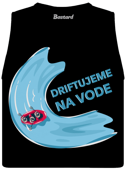 Driftujeme na vode dámske tielko voľné Black