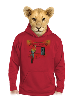 Repeat battle detská mikina klokanka Fire Red