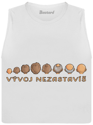 Vývoj nezastavíš dámske tielko voľné White