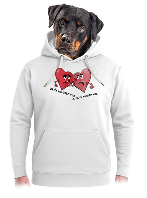 Srdiečka unisex mikina premium Snowwhite