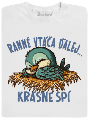 Ranné vtáča spí detské tričko White