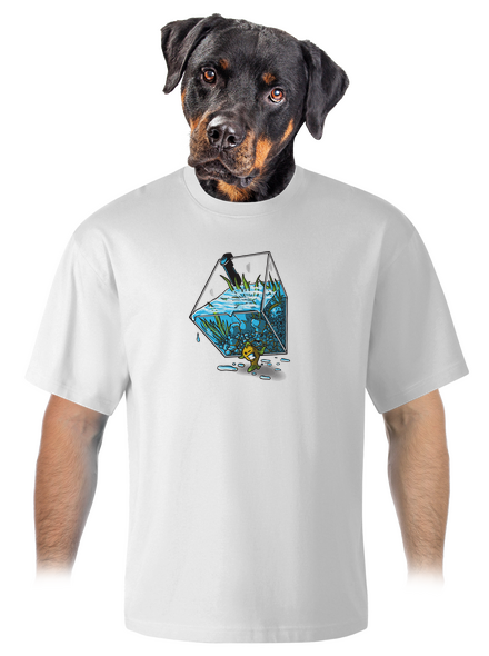 Migrujúca rybka unisex tričko oversized White