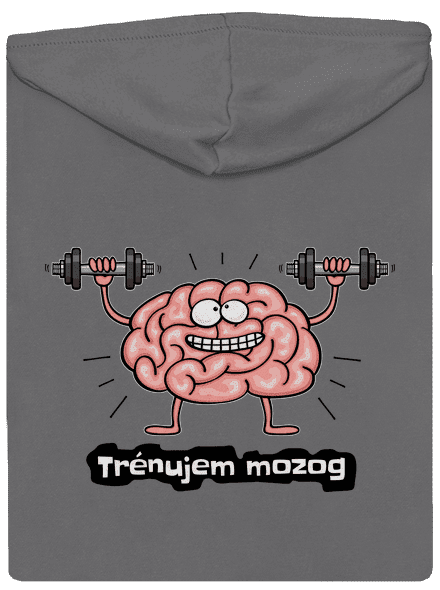 Trénujem mozog  dámska mikina na zips Steel Gray