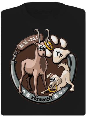Psí horoskop: Kozorožec dámske športové tričko Black