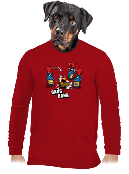 Gang Bang pánske dlhý rukáv Red