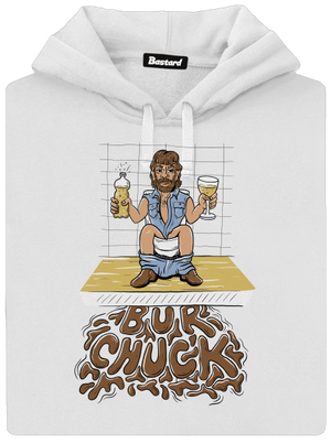 BurChuck dámska mikina klokanka White