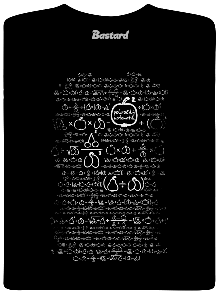 Matematik pánske tričko Black