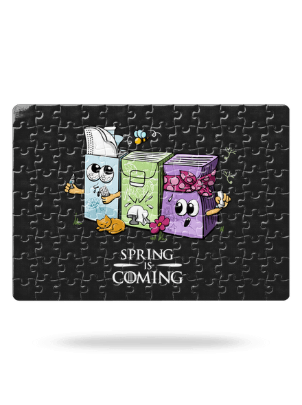 Spring is coming puzzle White