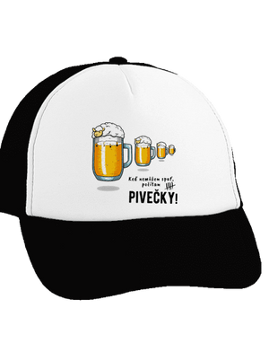 Pivečka šiltovka truckerka Black cap