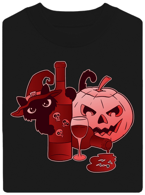 Hello, víno unisex mikina bez kapucne Black