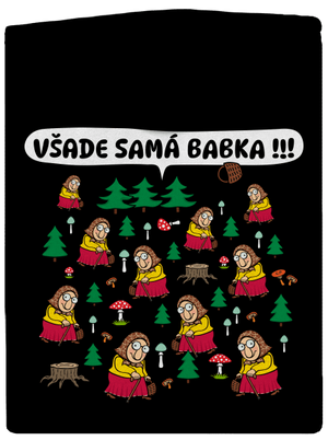 Všade samá babka dámska mikina na zips Black