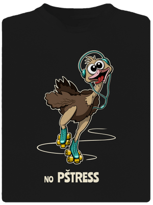 No pštress pánske športové tričko Black