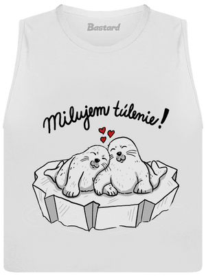 Milujem túlenie dámske tielko voľné White