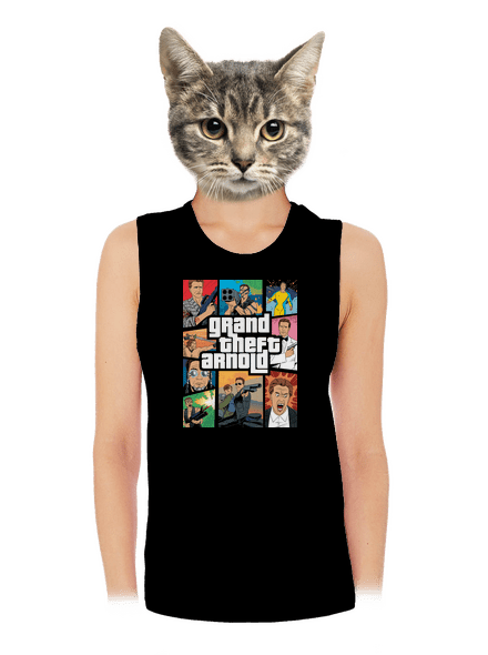 Grand Theft Arnold dámske tielko voľné Black