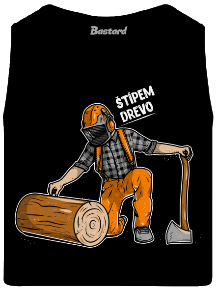 Drevorubač pánske tielko Black