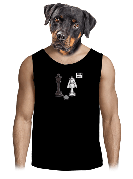 Šach mat pánske tielko Black