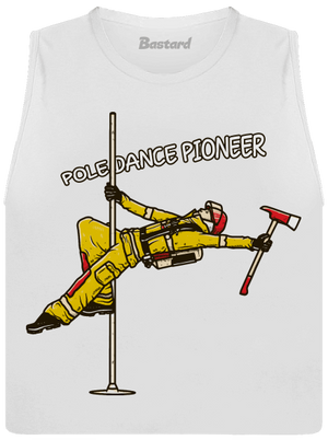 Pole Dance by Dežik dámske tielko voľné White