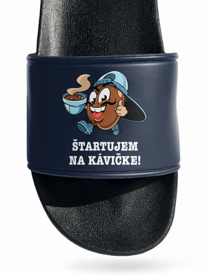 Štartujem na kávičke šľapky Navy