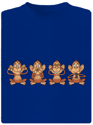 Opička s mobilom pánske športové tričko Royal Blue Mal