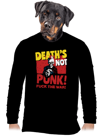 Death's not punk pánske dlhý rukáv Black