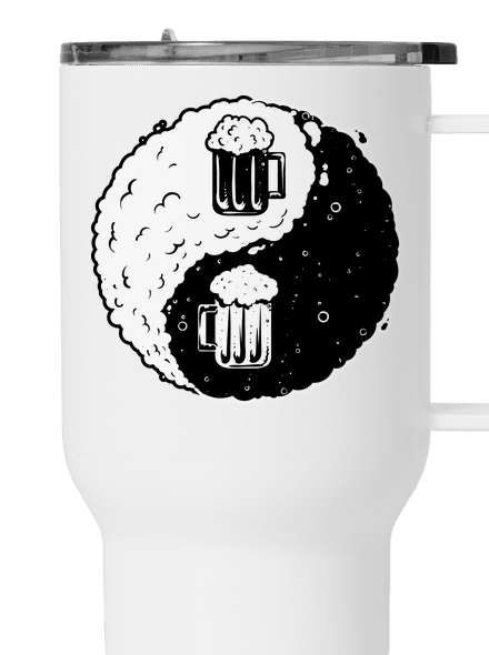 Jin Jang pivo termohrnček White