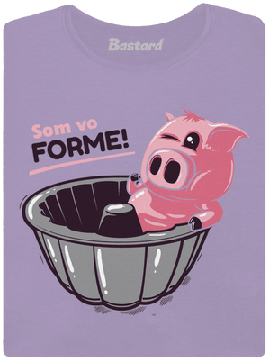 Vo forme dámske tričko s lemom Lavender