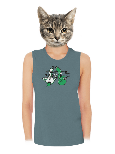 Bongo kašeľ dámske tielko voľné Heather Deep Teal