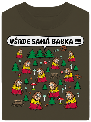 Všade samá babka unisex mikina bez kapucne Urban Khaki