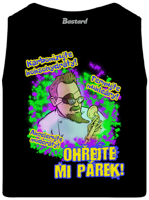 Ohřejte mi párek pánske tielko Black