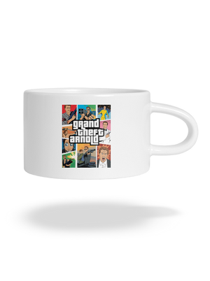 Grand Theft Arnold hrnček makronka White