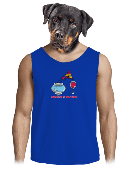 Skočím si na víno pánske tielko Royal Blue